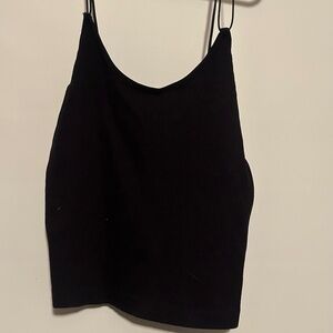 Brand New Black Thin-Strap Crop Tank Top